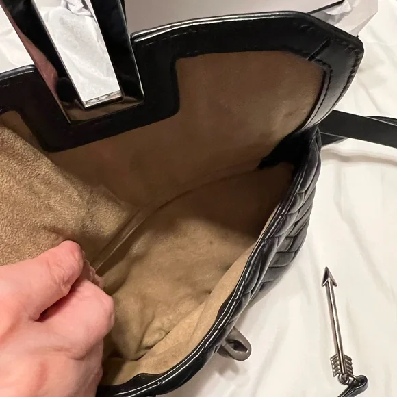 !!!SOLD. Mackage Black Chevron Quilted Lambskin purse - Picture 9 of 16